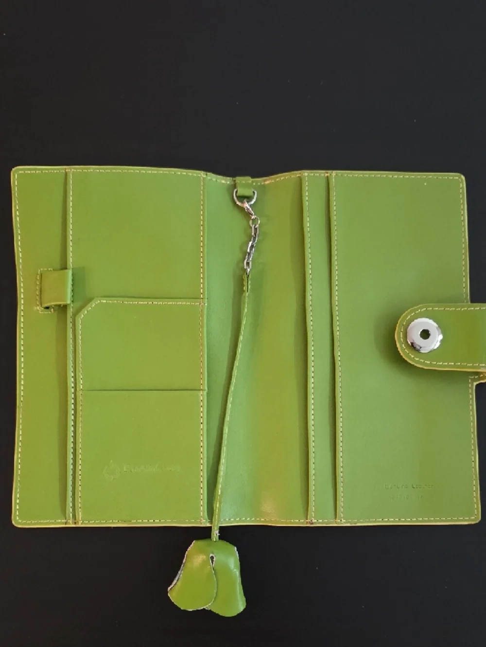 Franklin Covey Green Leather Travel Wallet